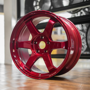<span class=keywords><strong>ล้อ</strong></span>แม็กซ์ CRIMSON Red 6 ก้าน <span class=keywords><strong>TE37</strong></span> ขอบ 17 18 19 20 นิ้ว น้ำหนักเบา สำหรับรถยนต์  5X108 5x120 ดีไซน์สวยงาม สำหรับ Honda Civic BMW Chevy - Product Image 1