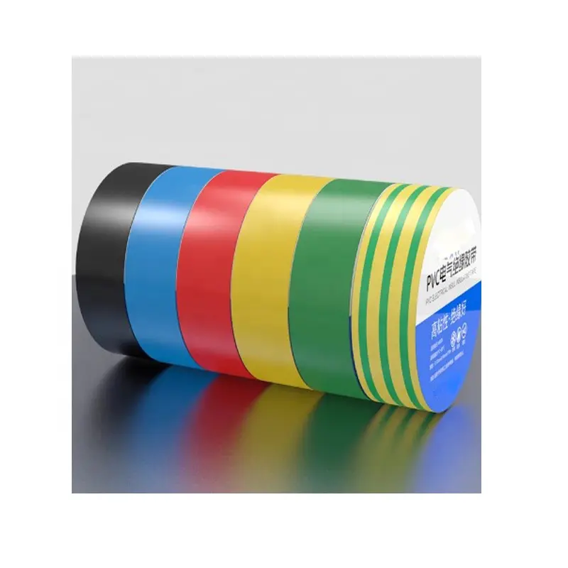 Black White Green Red Blue High Quality pvc 0.15mm thickness 19mm width adhesive insulation electric tape 5m Length