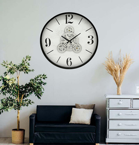 <span class=keywords><strong>Orologio</strong></span> da <span class=keywords><strong>parete</strong></span> di grandi dimensioni con ingranaggi mobili reali, moderno <span class=keywords><strong>orologio</strong></span> da <span class=keywords><strong>parete</strong></span> in legno per cucina, camera da letto, casa, ufficio, arredamento caffè - Product Image 2