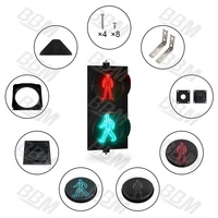 Pemasok Lampu Lalu Lintas Dia.300mm(12inci) Lampu Lalu Lintas LED Pejalan Kaki Statis Merah Dinamis Hijau dengan Lensa Transparan