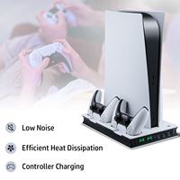 Nouvelle station de charge multifonctionnelle à double contrôleur, ventilateur de refroidissement, support vertical pour console PS5, chargeur