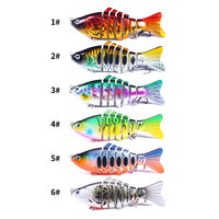 Umpan Ikan Bass Buatan 10CM/15.6G, Swimbait 6 Segmen Multi Jointed, Umpan Pancing Keras.