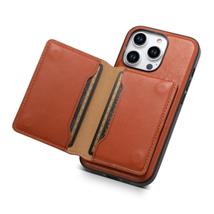 Denior Durable Retro Calfskin Texture Folding Bumper Vintage PU Cowhide Magnetic Case for <strong>iPhone</strong> 17 16 15 14 13 12 Series - Product Image 4