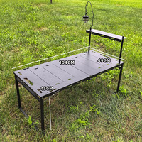 Nouvelle arrivée 2 unités de table IGT en aluminium tige hydraulique jambe semi-automatique dépliage Camping Barbecue Table de barbecue
