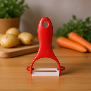 Pelapatate con lama in acciaio inossidabile, manico in plastica, strumento manuale per frutta e verdura, facile da pulire - Product Image 2