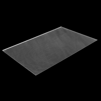 Panneau acrylique texturé à rayures en PMMA, motif linéaire transparent brillant personnalisé pour écran de bureau