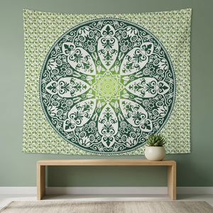 Wholesale King Size Peacock Mandala 300tc Cotton Bedding Bedspread Home Decor Wall Hanging Tapestry Hand Screen Print - Product Image 3
