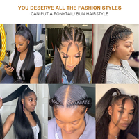 Perruque frontale complète HD en cheveux humains brésiliens bruts et lisses, vente en gros, perruques frontales en cheveux humains naturels bon marché pour femmes