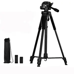 佳多多视频会议摄像机三脚架铝制三脚架，带3节双管腿重型三脚架，适用于DSLR和视频摄像头