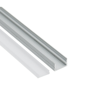Profilé en aluminium de lumière LED de montage en verre de surface pour bandes lumineuses à LED