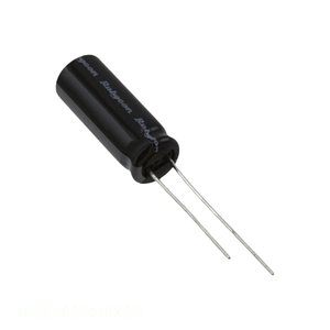 Distribuidor Autorizado 16ZLJ820M8X20 Condensador de Aluminio de 820uF 20% 16V Radial TH 820 uF - Product Image 1
