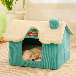 Nuevo Nido para Mascotas, Caseta Pequeña Tipo Bungalow, Cama para Perros y Gatos de Tamaño Mediano y Pequeño, Casa Cálida para Perros para Otoño e Invierno, Venta al por Mayor Transfronteriza - Product Image 1