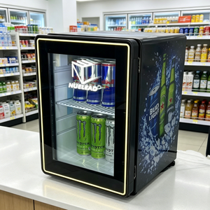 Réfrigérateur à porte vitrée simple de 21 litres avec température constante, mini-réfrigérateur de table pour la maison, adapté à la bière et aux boissons - Product Image 6