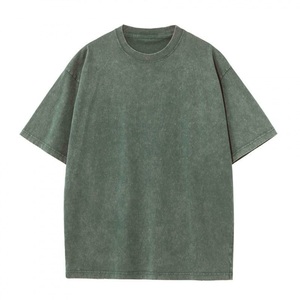 เสื้อยืดคอตตอน 100% หนัก 220 กรัม แบบสั่งทำพิเศษ OEM ODM ทรงโอเวอร์ไซส์ คอกลม แขนสั้น ไม่มีลาย พร้อมสกรีนโลโก้ - Product Image 4
