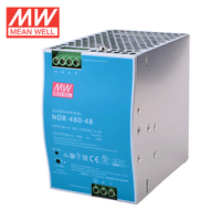 Alimentation industrielle à découpage mince Mean Well série NDR-480 480W, type rail DIN, sortie simple 24V/48V, en métal, conforme aux normes BS EN/EN61000-3-2