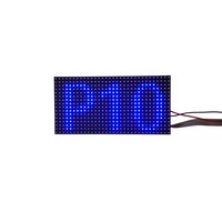 Papan Tampilan LED Dot Matrix Luar Ruangan P10 54x10 inci dengan Pesan Bergerak Biru