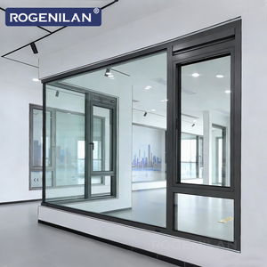 Rogenilan, principaux fournisseurs chinois de fenêtres en aluminium à rupture de pont thermique, résistantes aux ouragans, fenêtres à <span class=keywords><strong>double</strong></span> <span class=keywords><strong>vitrage</strong></span>, fenêtres à battants pour maisons - Product Image 4