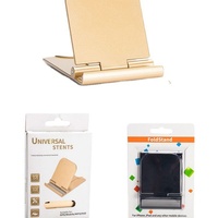 Support de téléphone universel en gros d'usine, support de téléphone de bureau, élégant, simple, pliable, prix de gros bon marché, logo personnalisé