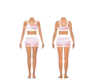 Custom Team Logo <strong>Cheerleading</strong> Warmups Women And Girls Competition <strong>Uniforms</strong> Dance Training Gear Crop Top And Shorts