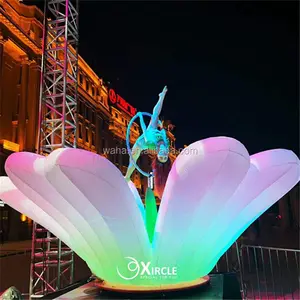 Giant Inflatable Flower For Dancing Stage Performance Decoration