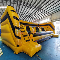 Juego Inflable de Obstáculos para Adultos, Desafío Toxic Wipeout Ball, para Eventos al Aire Libre, Lona de PVC de 0.55mm, Tamaño y Color Personalizables