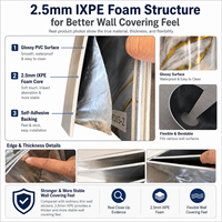 Papel Tapiz de Mármol Grueso IXPE, Panel de Pared Impermeable con Textura 3D para Apartamentos