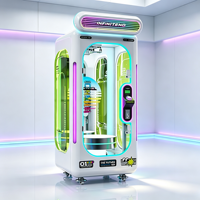 Machine à griffes de poupée personnalisable haut de gamme, entièrement transparente, de style européen, avec boîte lumineuse, pour usage commercial