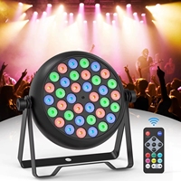 Projecteur de Scène Portable DJ à 36 LED RGB avec Télécommande, 4/7 Canaux, Angle de Faisceau 25° pour Mariages, Fêtes et Événements
