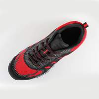 Sepatu kets kerja untuk pria, sepatu sneakers baja Toecap, sepatu keselamatan kerja dan mendaki, sepatu kerja Anti benturan untuk pria