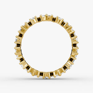 Bague de fiançailles solitaire en diamant de laboratoire multi-tailles, vente chaude, OEM/ODM personnalisé, or massif 14 carats, luxe, pour femme, largeur de bande 5,5 mm - Product Image 4