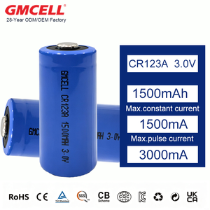 Fournisseur de batteries LiMnO2, vente en gros de batteries primaires cylindriques 3V CR123A 1500mAh pour compteurs intelligents - Product Image 2