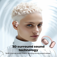 MINISO X39 TWS earphone dan Headphone HiFi Stereo nirkabel dengan BT 5.4 Noise Cancelling & Fashion transparan gaya untuk Olahraga