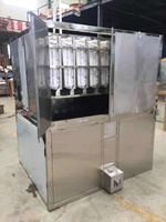 Machine à glace carrée refroidie à l'eau de 2 tonnes, contrôle PLC, pompe, moteur, engrenage, usage commercial, glace granulaire, surveillance en temps réel