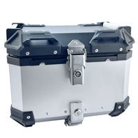 Coffre de rangement de moto en alliage d'aluminium, épaississement universel pour coffre, mallette étanche et anti-collision, capacité maximale 36l