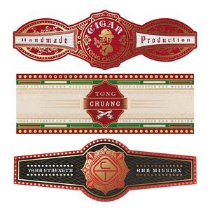 Etiquetas Adhesivas para Cigarros de Alta Calidad, Ecológicas e Impermeables, con Logotipo en Relieve con Lámina Dorada, Anillas Personalizadas para Cigarros - Product Image 3