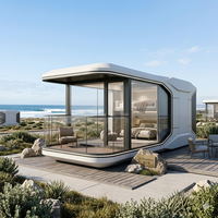 Maison Capsule Spatiale Préfabriquée Modulaire 28 Anti-Sismique 7 Degrés Design Moderne pour Villa & Hôtel Chambre Individuelle avec Balcon