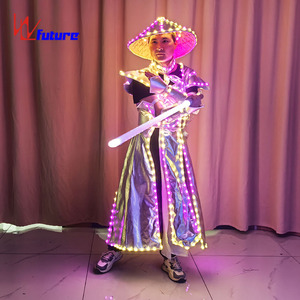 Veli <span class=keywords><strong>LED</strong></span> Luminosi in Seta per Spettacoli, Accessori da Balletto Rettangolari Arcobaleno per Danza del Ventre - Product Image 4