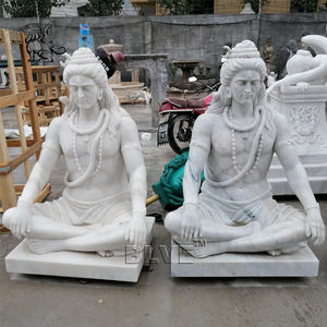 Sculpture de <span class=keywords><strong>Bouddha</strong></span> grandeur nature sculptée à la main, Dieu indien, statue de Shiva en marbre pour jardin - Product Image 4