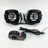 Haut-parleur de moto, double subwoofer, 12V-80V, système audio universel pour scooter électrique, cyclomoteur, VTT