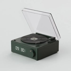 Reproductor de discos de vinilo Retro creativo altavoz inalámbrico portátil Bluetooth Mini LED despertador activo OEM Karaoke ordenador DC - Product Image 6