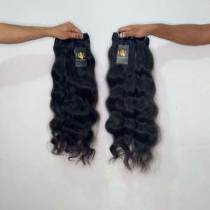 Cabello Indio Virgen de Alta Calidad al por Mayor, Paquetes de Cabello Humano Ondulado, Cabello Indio Virgen Liso, Ondulado y Rizado - Product Image 1