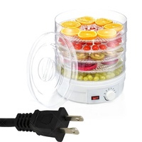 Elektrische 5-lades voedsel-, groente- en fruitdroger 350W, voedselveilige kunststof, eenvoudige bediening