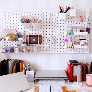 Pegboard — étagère murale en plastique, rangement pour salon et cuisine, 1 pièce, vente en gros - Product Image 6