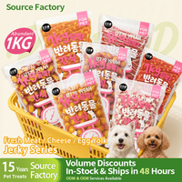 Friandises saines pour chiens : viande fraîche, jaune d'œuf, fromage et viande séchée pour le soin de la peau et du pelage, sac refermable de 1 kg