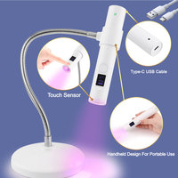 9w Noir Portable Usb Rechargeable Mini 365nm Uv Led Lampe à Ongles Gel Séchoir à Ongles Flash Durcissant pour Gel Doux Conseils Gel