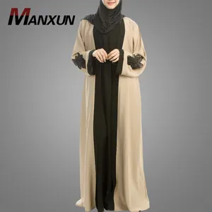 Manxun เสื้อคาร์ดิแกนสไตล์เปิดหน้าสำหรับผู้หญิง,ชุดอาบายามุสลิมมุสลิมสไตล์ดูไบเสื้อผ้าอิสลาม