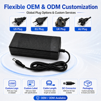 Adaptor daya sakelar AC DC 12V 5A, adaptor Desktop 100-240V, catu daya 60W untuk tampilan LED kamera keamanan