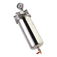 Boîtier de pré-filtre à eau en acier inoxydable 10 et 20 pouces pour purificateur d'eau domestique avec fonction de rétrolavage