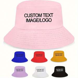 Chapeau de pêcheur d'été personnalisable unisexe, motif argyle, nœuds dessinés à la main, feuilles, usage quotidien, plage, pêche, extérieur - Product Image 1