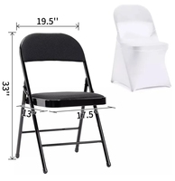 Wholesale White Spandex Folding Chair Seat Cover for Event Wedding Folding Chair Cover